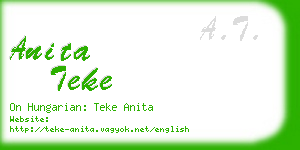 anita teke business card